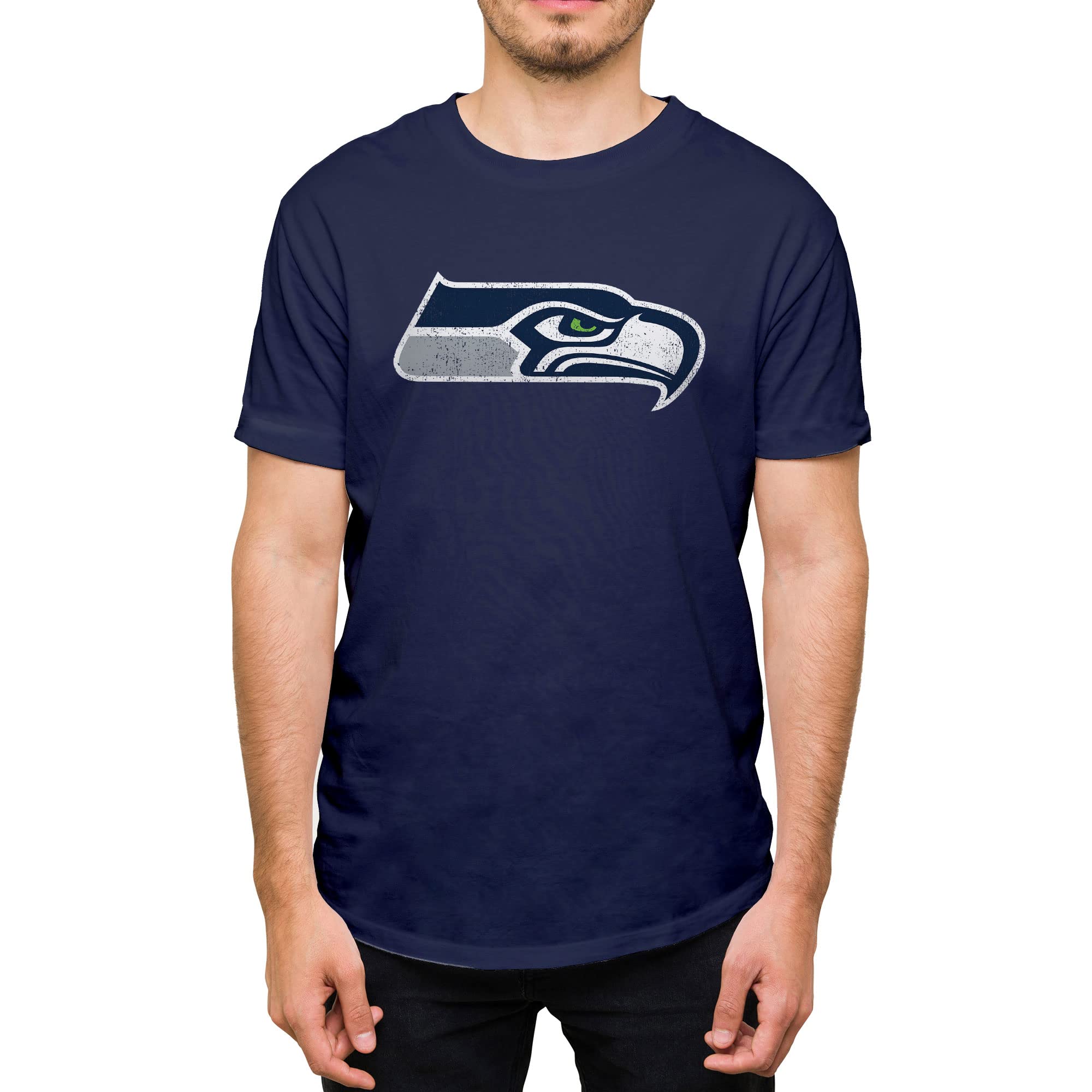 Hybrid SportsNFL - Arched Team Helmet - Officially Licensed Adult Long Sleeve Jersey Fan T-Shirt for Men & Women