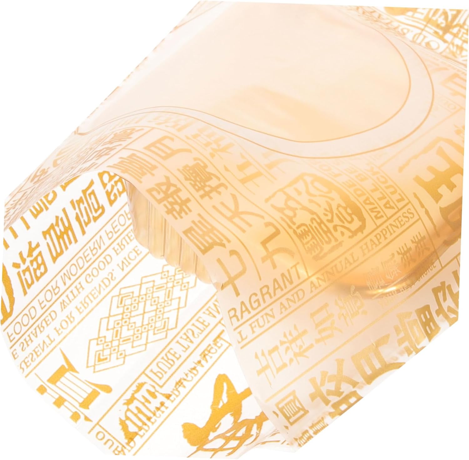 HAPINARY Egg-yolk Puff Packaging Bags and Single Moon Cake Containers with Dessert Tray for Baking and Homemade Desserts Durable Bags and Trays for Festivals and Events