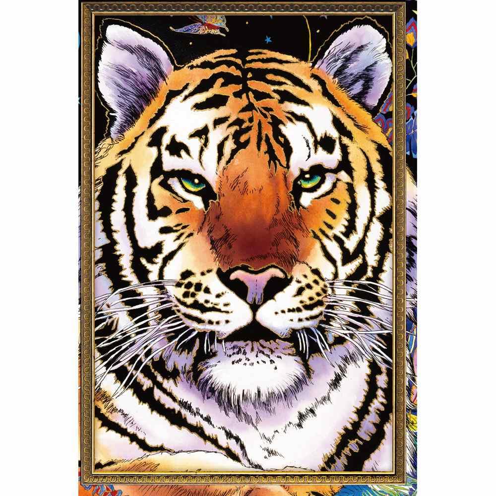 Amazon.co.jp: クリスチャン・リース・ラッセン ナイト タイガー 複製