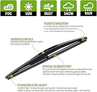 Vista 43 de PARRATI® 12 Inch Rear Wiper Blade Replacement for 2001-2012 2019-2023 Toyota RAV4 2001-2019 Highlander/2011-2024 Dodge Durango 2009-2022
