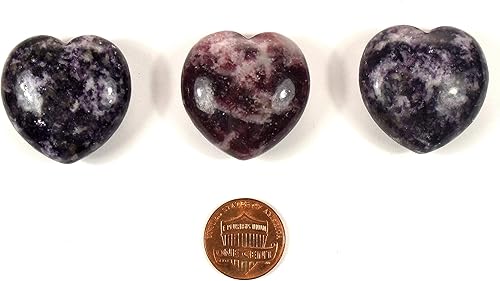 Miniatura 8 de HQRP-Crystal Corazón Aguamarina Lapislázuli Ágata Cuarzo Calcedonia Mookaita Laradorita Jaspe Aventurina Sodalita Ámbar (Lepidolita Morada)