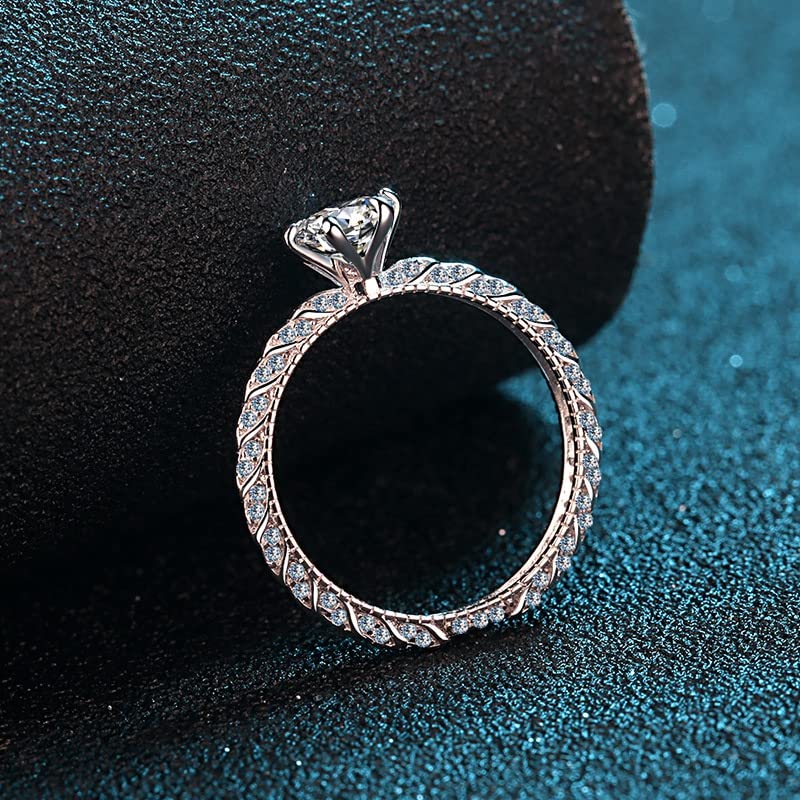 Bague Moissanite 1ct Argent 925 Classique Six Griffes StarGems - 3