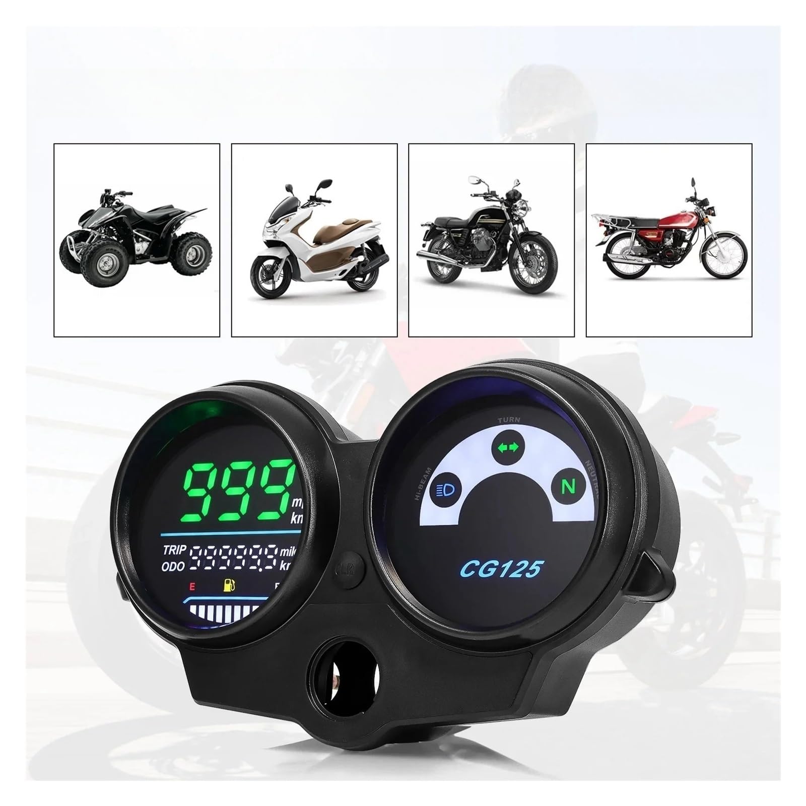 Digitale contagiri Contachilometri Digitale Per Cruscotto Moto Con Indicatore Livello Carburante Abbaglianti Indicatori Di Direzione Per CG125 Anno Dal 2000 Al 2008 Per Fan 125