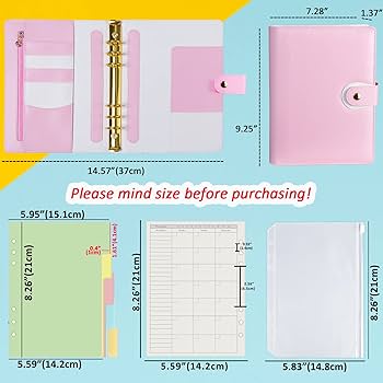 Amazon | A5 6リングバインダー、To-Doリストマンスリープランリフィル