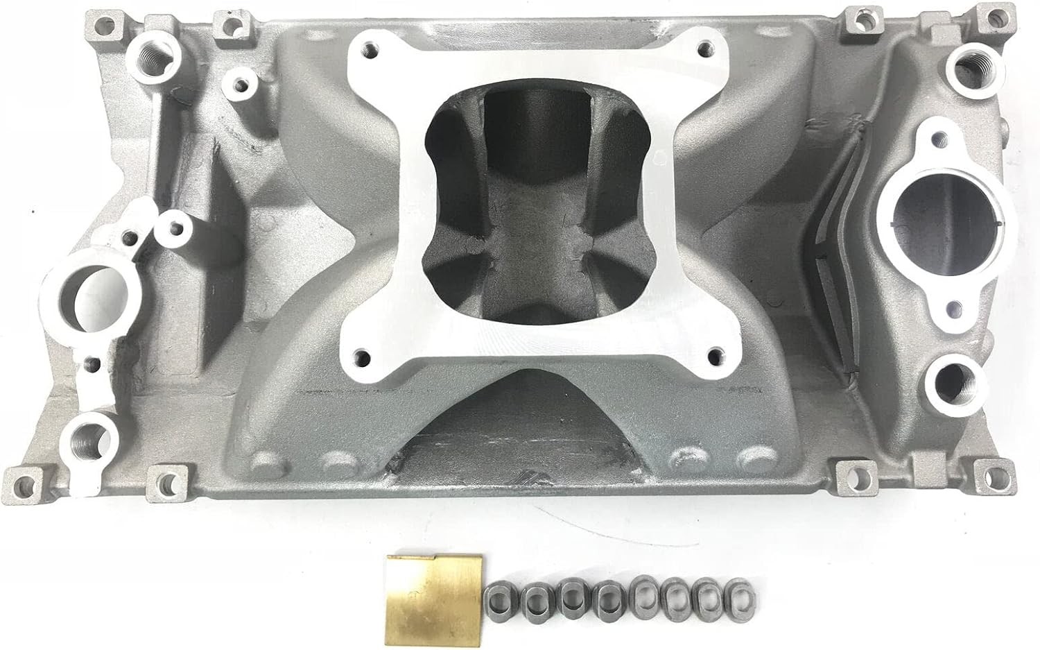 Aluminum High Rise Small Block Chevy SBC Vortec Hurrican Single Plane Intake Manifold 350, DM-3318