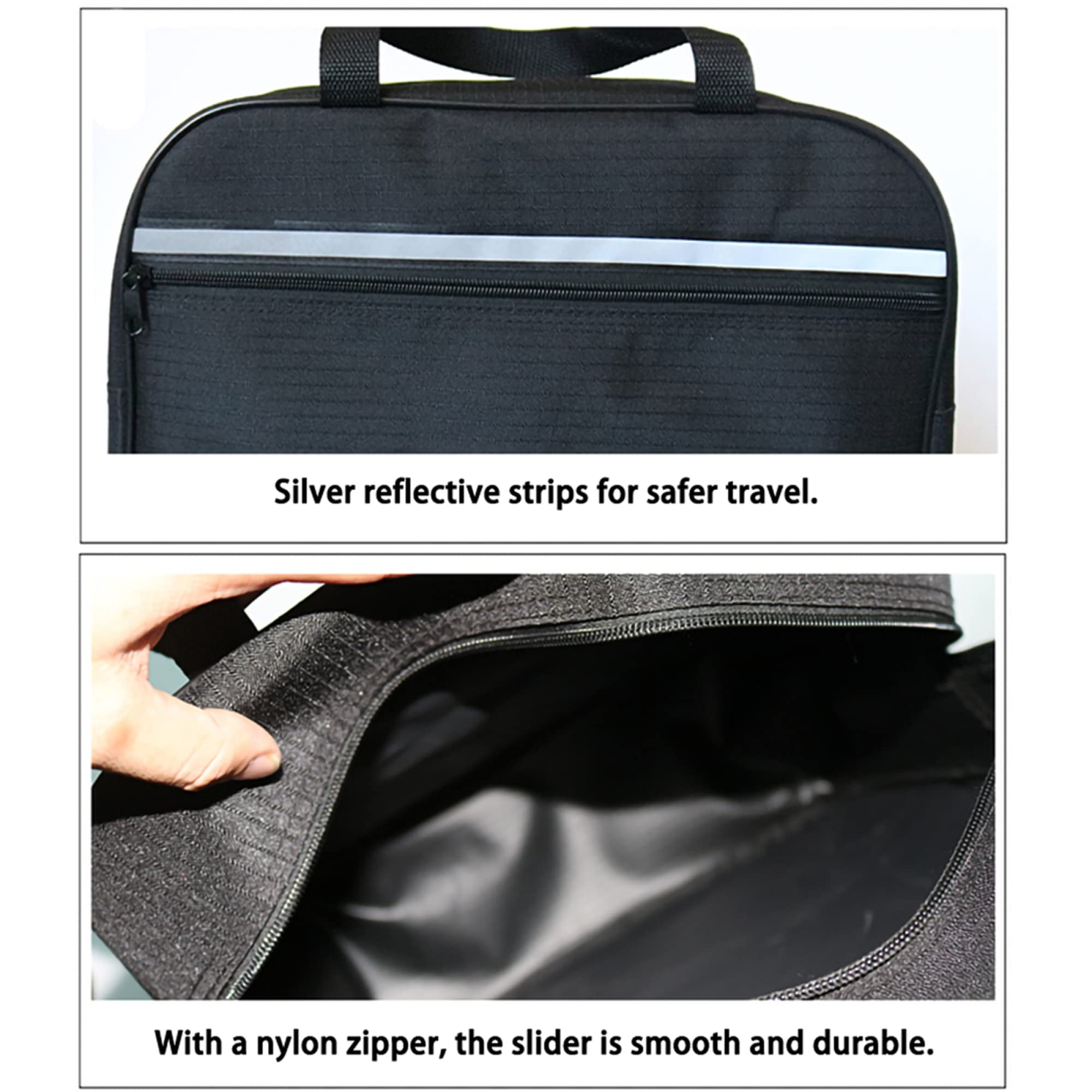 Bolsa de Accesorios para Silla de Ruedas, Bolsa Oxford antiarañazos Bolsa para Andador con Tira Reflectante Segura Cualquier Estilo Andador Silla de Transporte