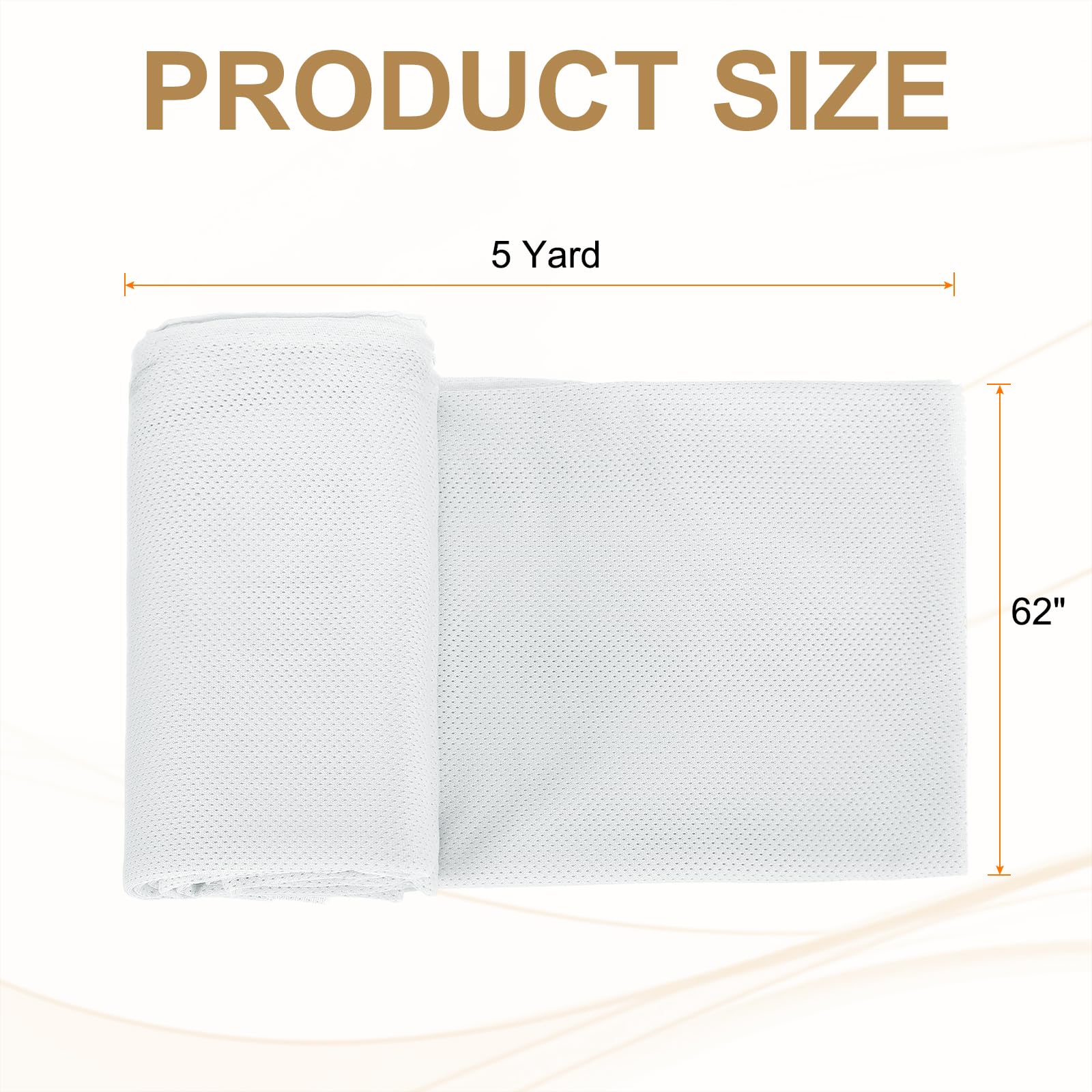 PATIKIL 62 Inch Wide Mesh Fabric Slightly Stretchy for Sewing Backpack Pocket and Straps Netting Clothes, Netting Bags - Image 2