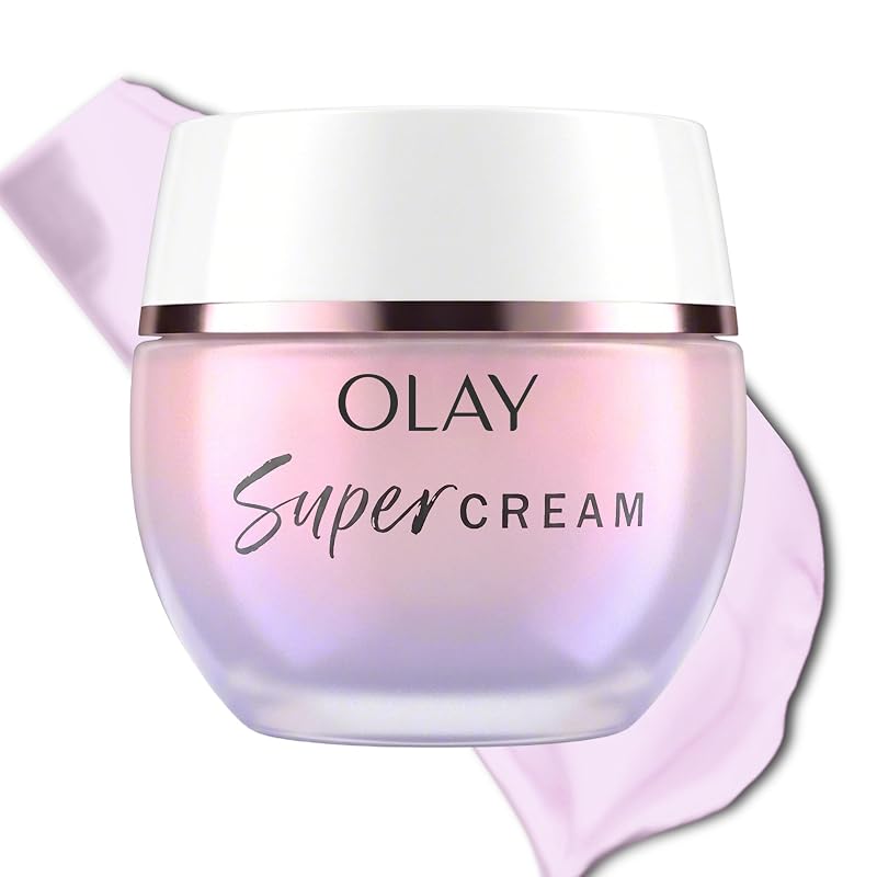 Olay Super Cream Hidratante Facial sem SPF com Niacinamida, Vitamina C, Peptídeo de Colágeno, Vitamina E e Ácido Hialurônico, 50 mL