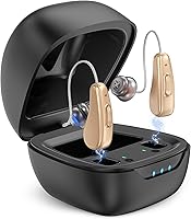NVBOTY M2231 Rechargeable Hearing Aids for Seniors - Noise Cancelling, 5 Volume Levels, 25H Battery, Invisible Fit