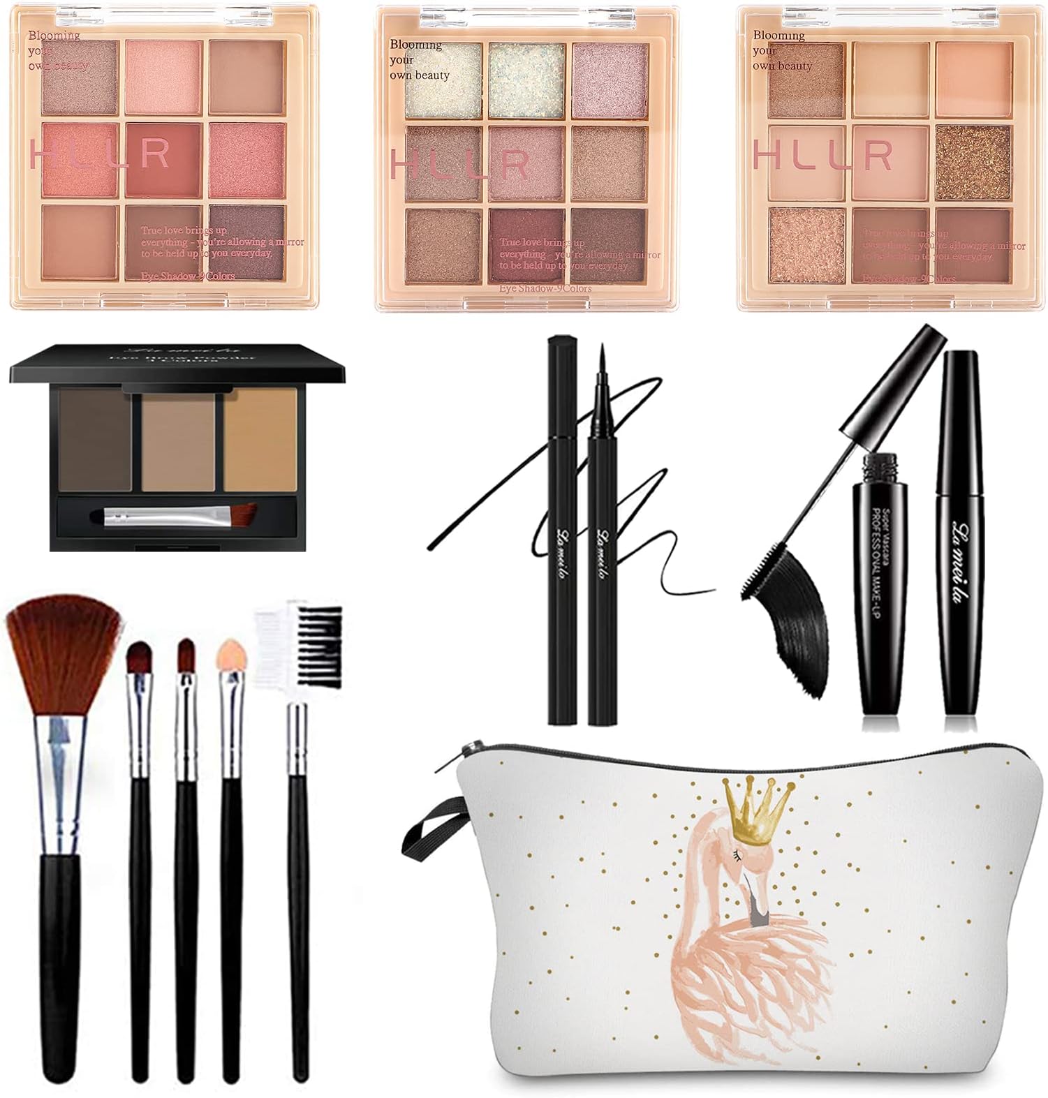 All in One Makeup Kit for Women Full Kit, Basic Cosmetics Kit for Beginner & Professionals, Eye Makeup Set Tween Girl, Make Up Kits for Teenagers, Makeup Gift Set for Girls, Women & Teens(Flamingo)