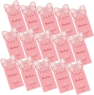 Gadpiparty 50 Pegatinas Con Lazo Para Sellar Cajas Sobres Color Rosa