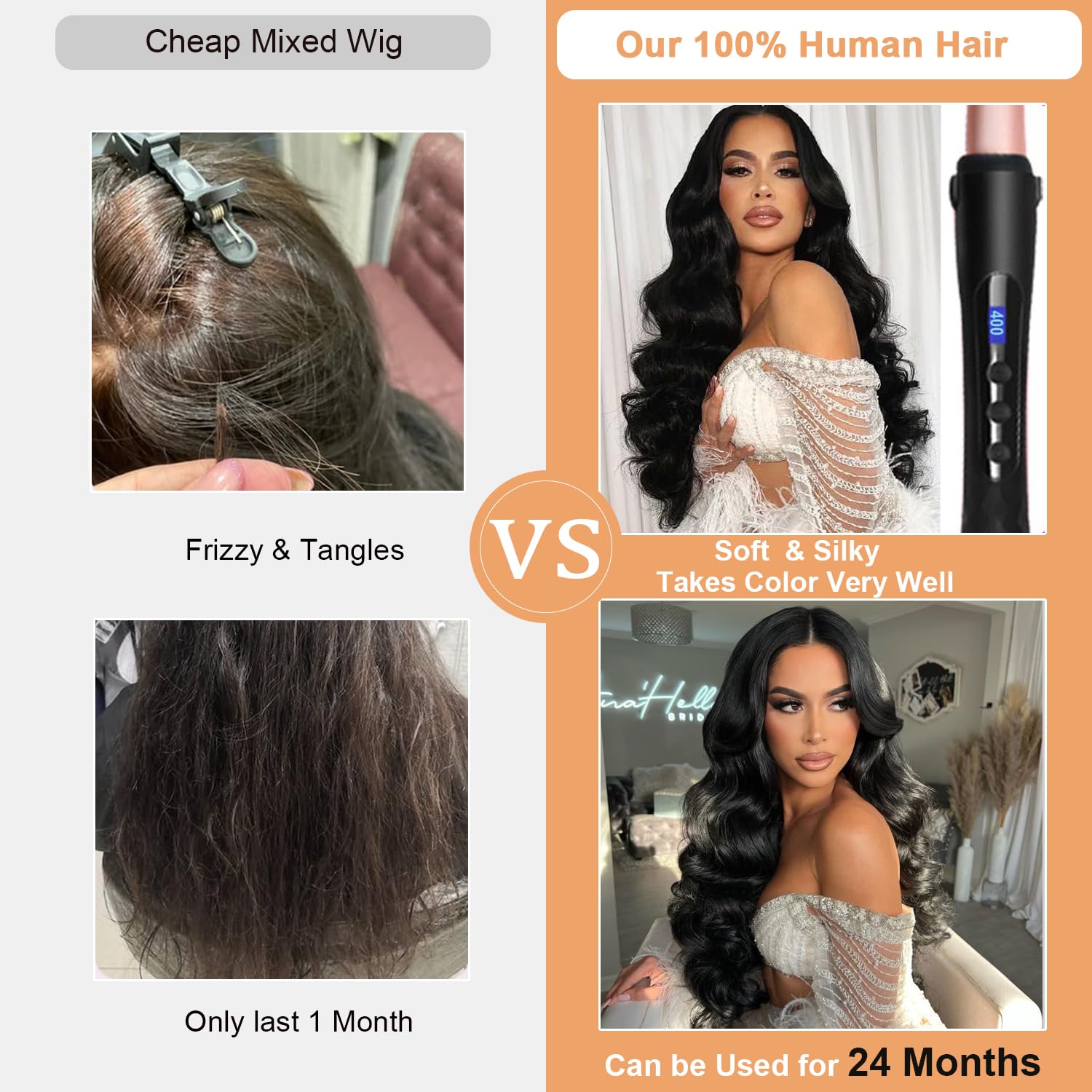 200% Density 13x6 Body Wave Wig, 100% Human Hair, [2-Year Life], 30 Inch Skinlike HD Lace Front Wigs Human Hair Pre Plucked for Women with Baby Hair, Free Part