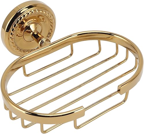 Miniatura 6 de Garosa Jabonera de baño para ducha, barra de metal, soporte para jabón, soporte para esponja, cesta antigua para baño, cocina, instalación de