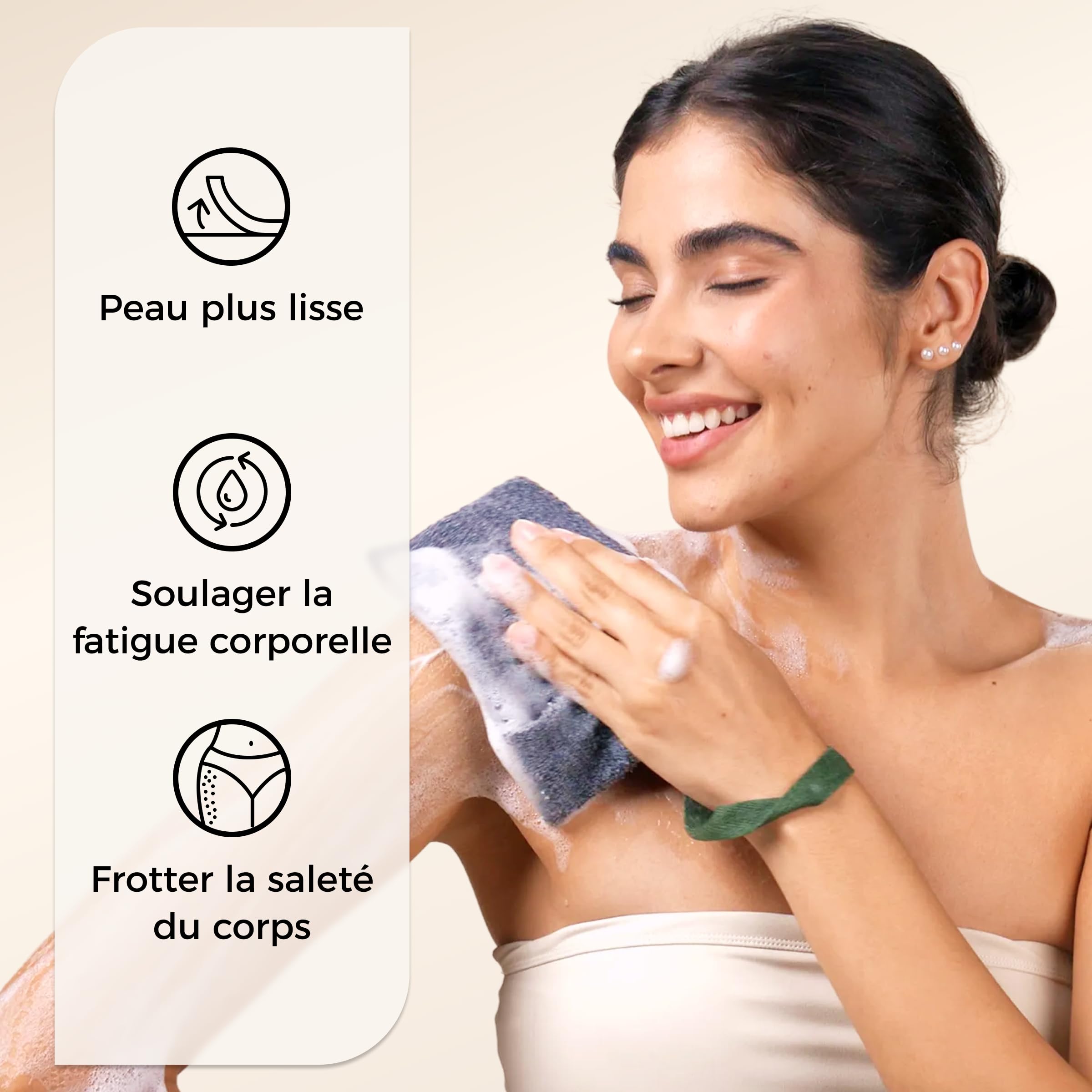 ZOMCHI Lot de 3 Sacs à Savon Exfoliants, éponge Exfoliante pour Le Corps, Porte-Savons pour Savons Solides, Pochettes pour Exfoliation en Profondeur