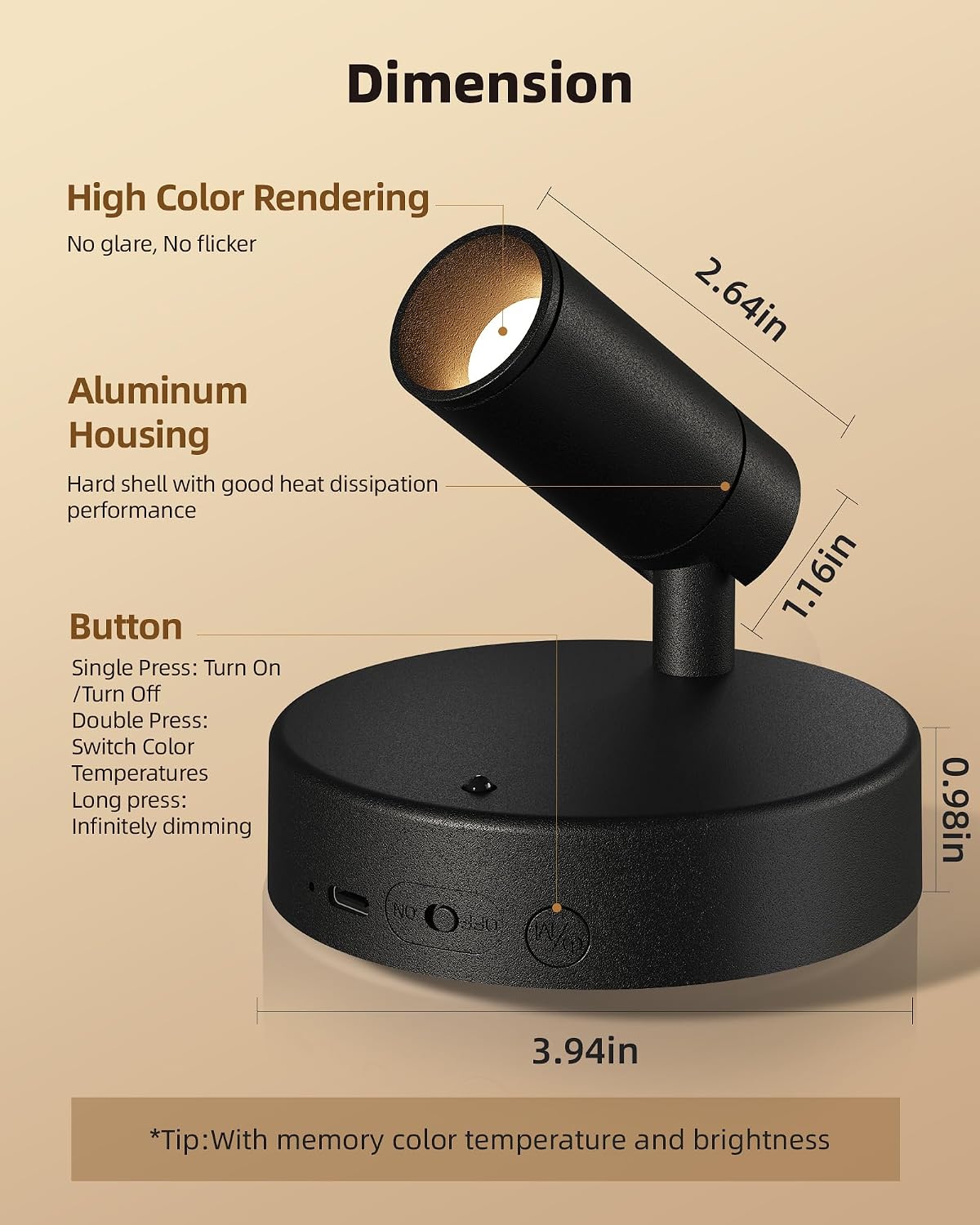 Examples of EZVALO spotlight usage for illuminating plants, pictures, artwork, and statues.