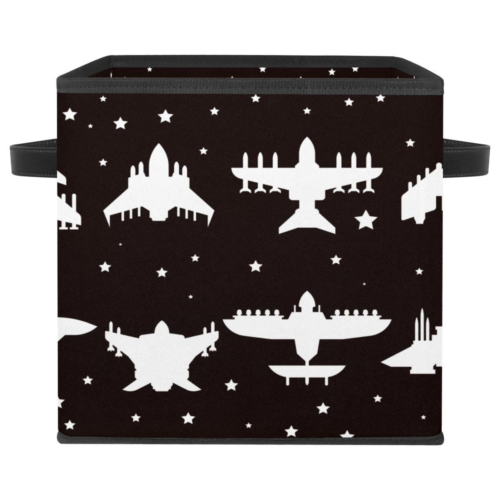 Organiseur en tissu pour chambre enfant motif vaisseau spatial noir