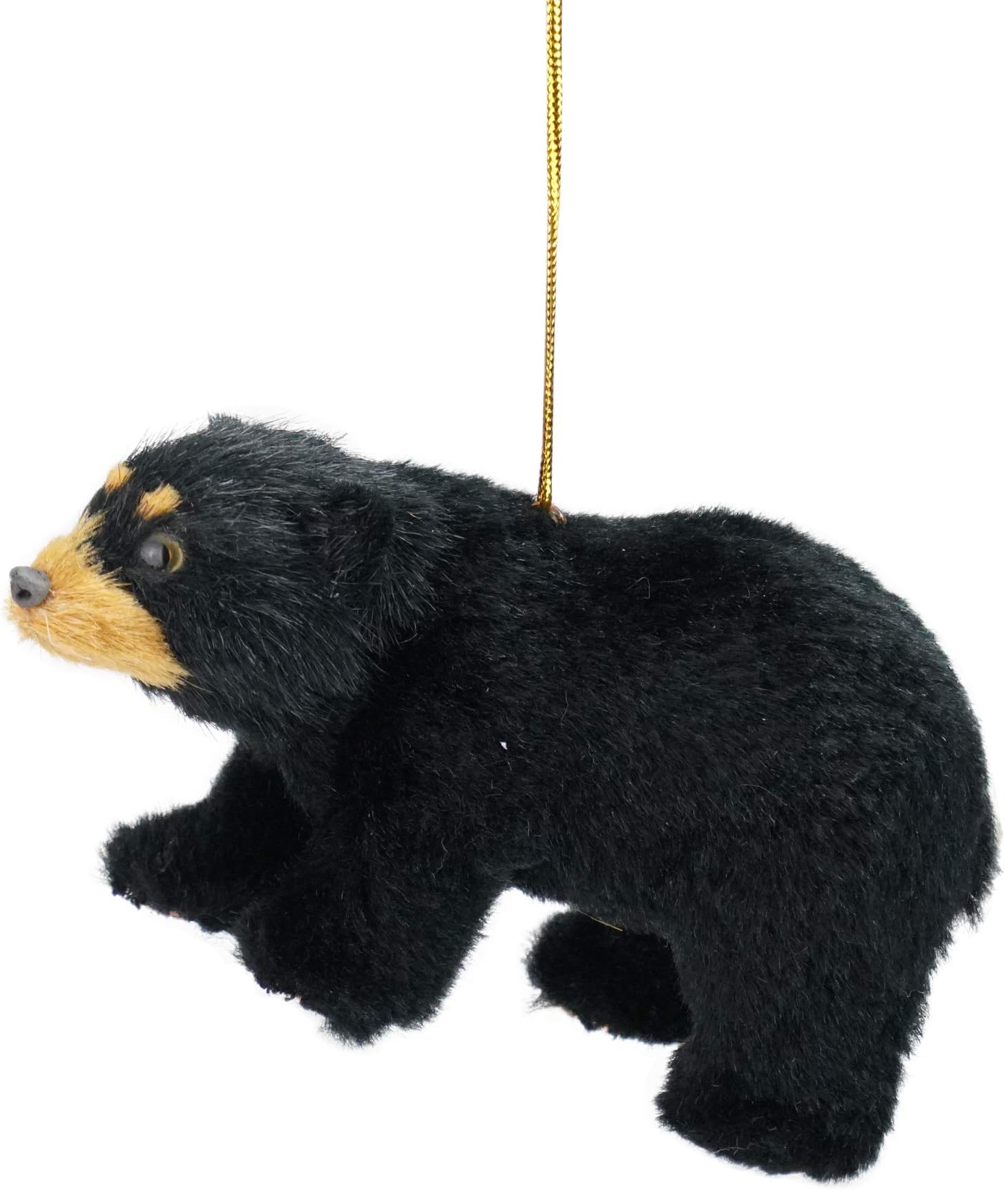 4" Rustic Lodge Furry Standing Black Bear Christmas Ornament