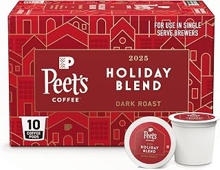 Dark Roast Single Serve Coffee Pods - Holiday Blend 22 Count (1 Box of 22 Pods)