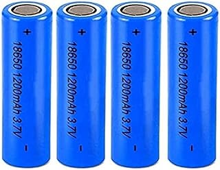 Reable Battery 3.7V Batteries Button Top Cells 1200mAh Lithium Ion Battery,4 Pack,Flat Top