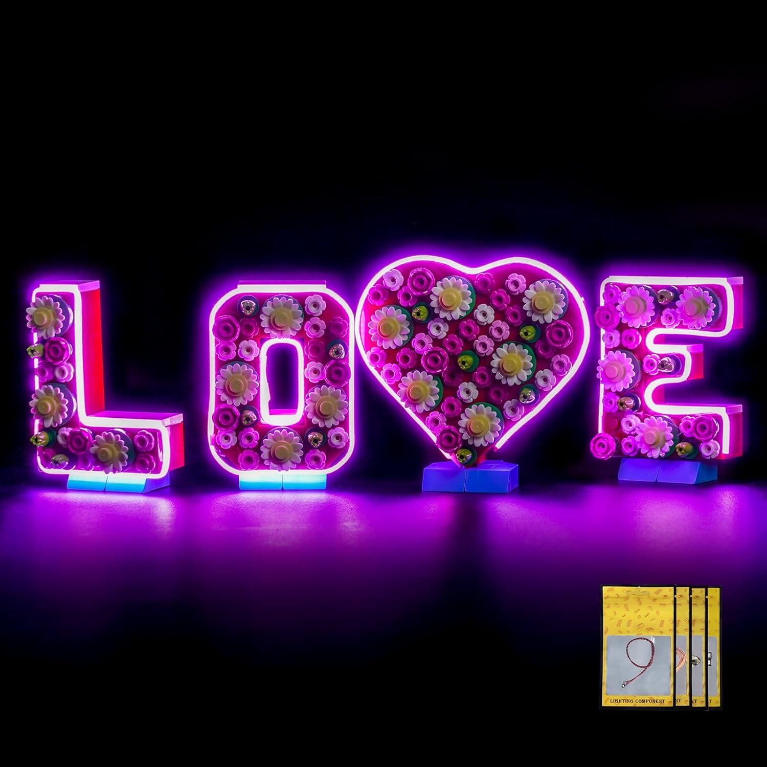 Upgraded Led Light Kit Compatible with Lego Love Letters Building Set, Lights Decoration Compatible with Lego 40867, Best Gifts for Adults (Model Not Included)