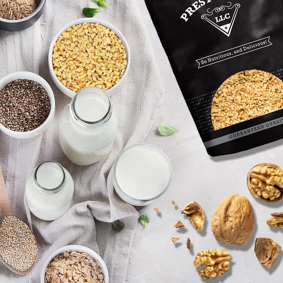 Walnuts, Chopped/Diced "New current fresh crop" Raw LIGHT color, Californian, Great for baking, perfection, vegan, delicious, High protein, packed in a 5 lbs. (80 oz.) Pouch resealable bag by Presto Sales LLC