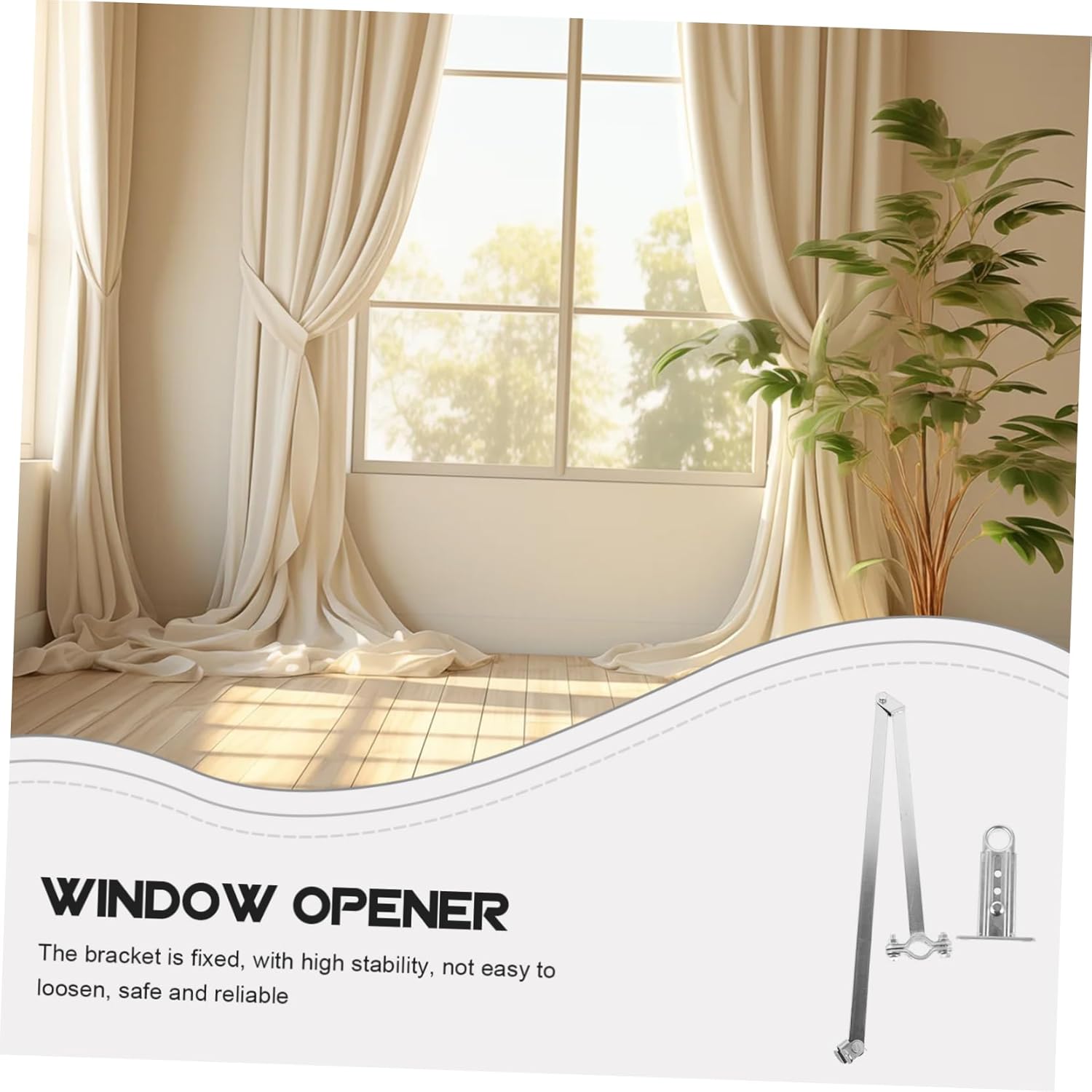 Homoyoyo 1set Automatic Vent Opener for Greenhouse House Manual Crank Design Sturdy Support Bracket for Easy Installation Improved Ventilation