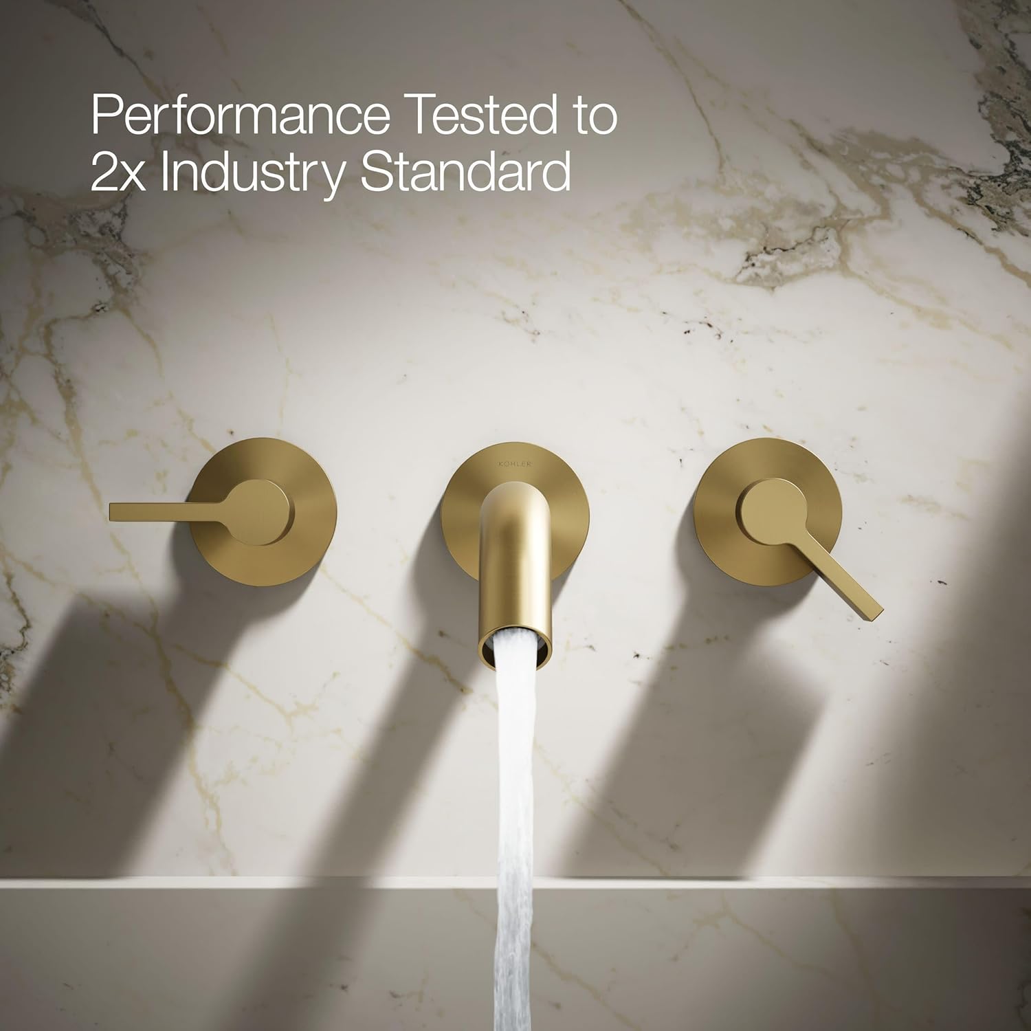Kohler T77981-4-2MB Components Plumbing Fixtures, Vibrant Brushed Moderne Brass