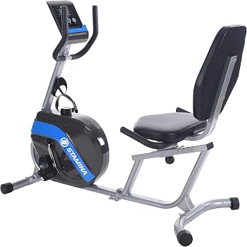 Stamina Premier Recumbent Exercise Bike Bluetooth Connected Smart Bike w/Smart Workout App, No Subscription Required - Stationary Bike for Home w/Large, Adjustable, Comfortable Seat | Comfortable Seat; No subscription required; Adjustable; Stationary Bike for Home withLarge