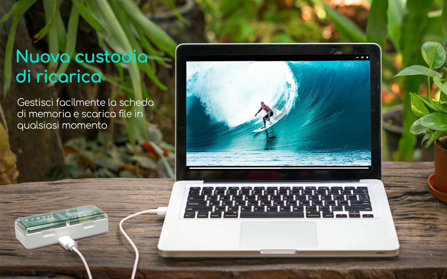 COOAU Action Cam HD 4K 64MP WiFi Con Microfono Esterno Fotocamera Sott'acqua 40M con Telecomando Videocamera Impermeabile 170° Grandangolare Time Lapse/2 Batterie 1200mAh/Accessori