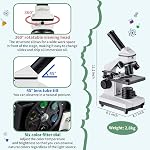 1000x Microscope for Students with Prepared Slides Kit for School Home Science, Amateur Adults Biology Research Homeschool Science Learning Nature MAXLAPTER