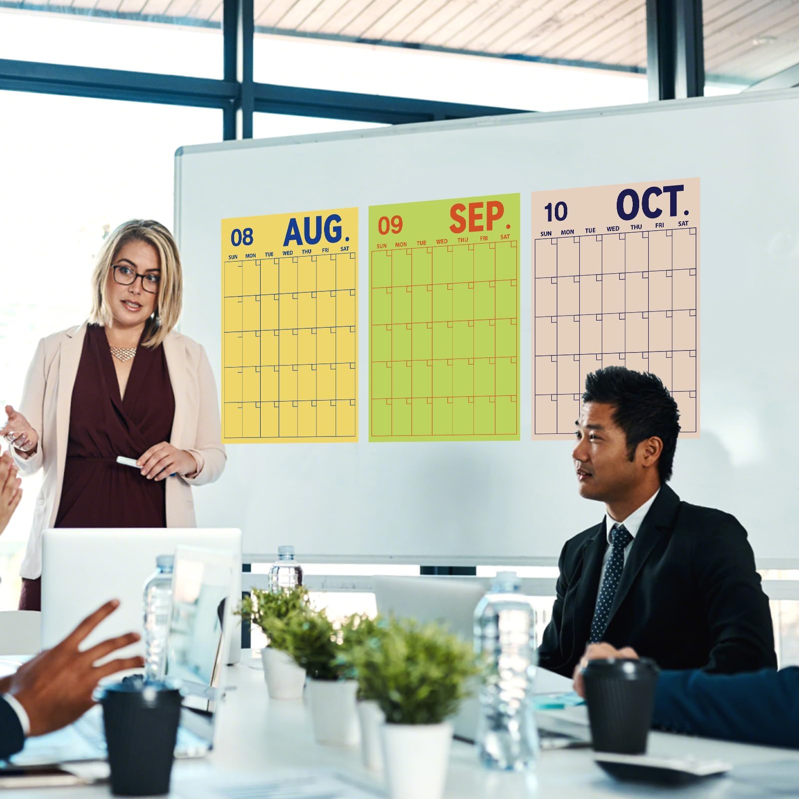 Großer Wandkalender 2025, 18 Monate, vertikaler Wandplaner, bunter wiederverwendbarer Kalender für die Wand mit 18 bunten Designs, großer Platz für Büro, Zuhause, Schule, Organisation, 30,5 x 40,6 cm