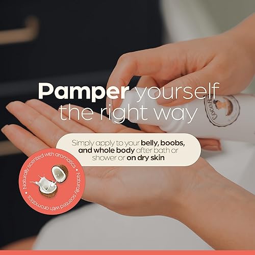 Miniatura 7 de Aceite de coco para estrías de cocobaba - Aceite de vientre para paquete de cuidado del embarazoCrema de estrías para el embarazo Regalo para mamá