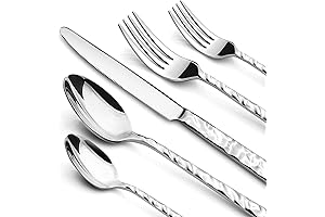 Premium 40-Piece Silverware Set for 8: Exemplary Heavy-Duty Cutlery