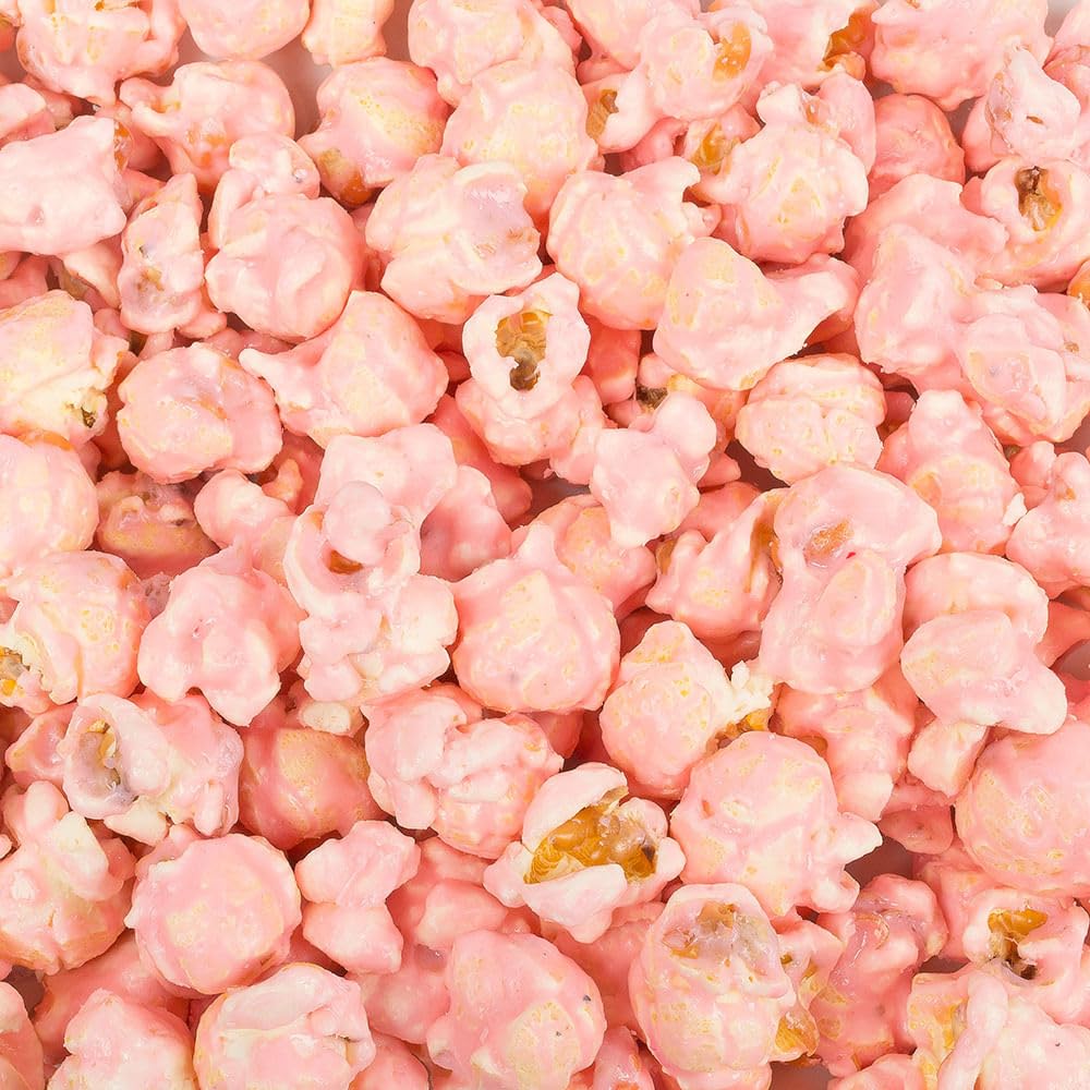 2 lb Pink Candy Coated Popcorn Vanilla Flavored (2 lb Bag)
