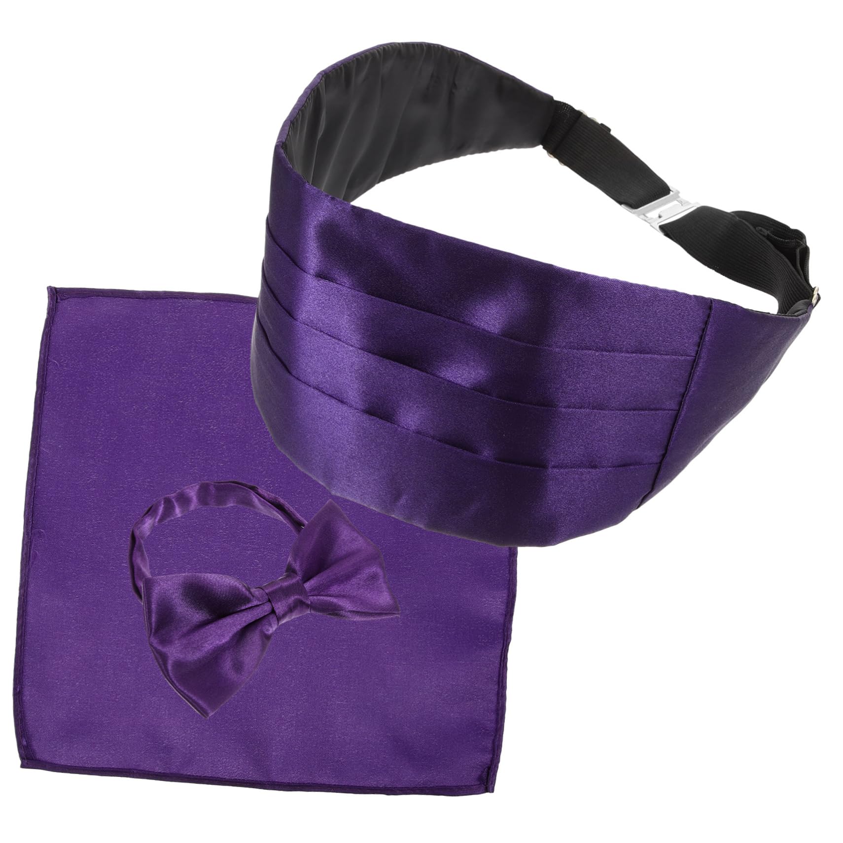 TOVINANNA Classic Burgundy Bow Tie Pocket Square Set for Men Wedding Banquet Party