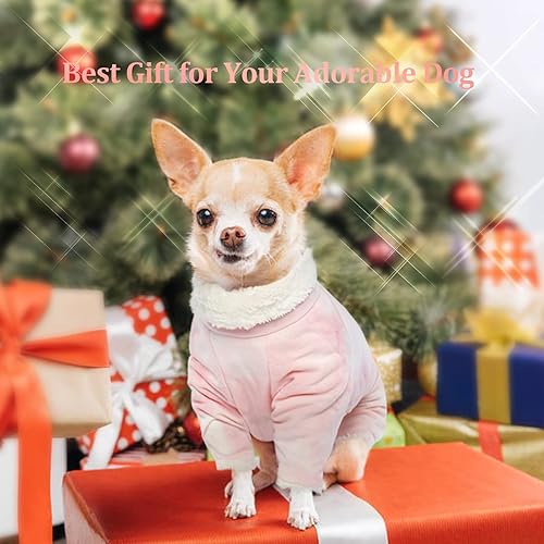 Miniatura 7 de Kuoser Abrigo para clima frío para perro, pijama de cuello alto teñido anudado para cachorros, ropa de algodón suave para mascotas, overol de forro