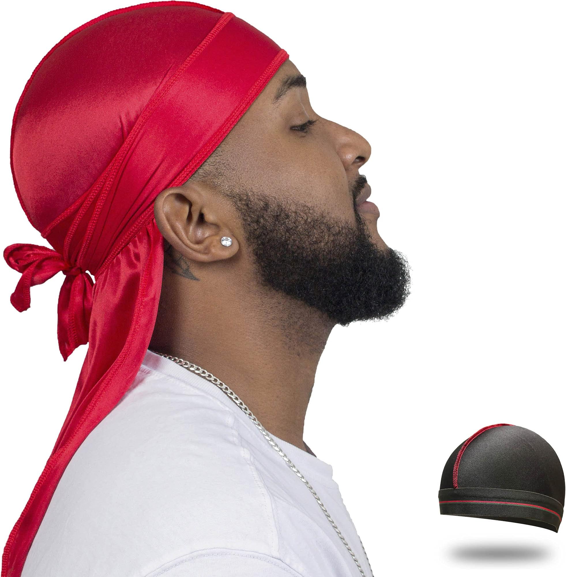 Silky Durag for Men Wave Cap Satin Dorag for Men Women 360 Wave