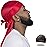 ForceWave Silky Durag for Men Wave Cap Satin Dorag for Men Women 360 Wave Red
