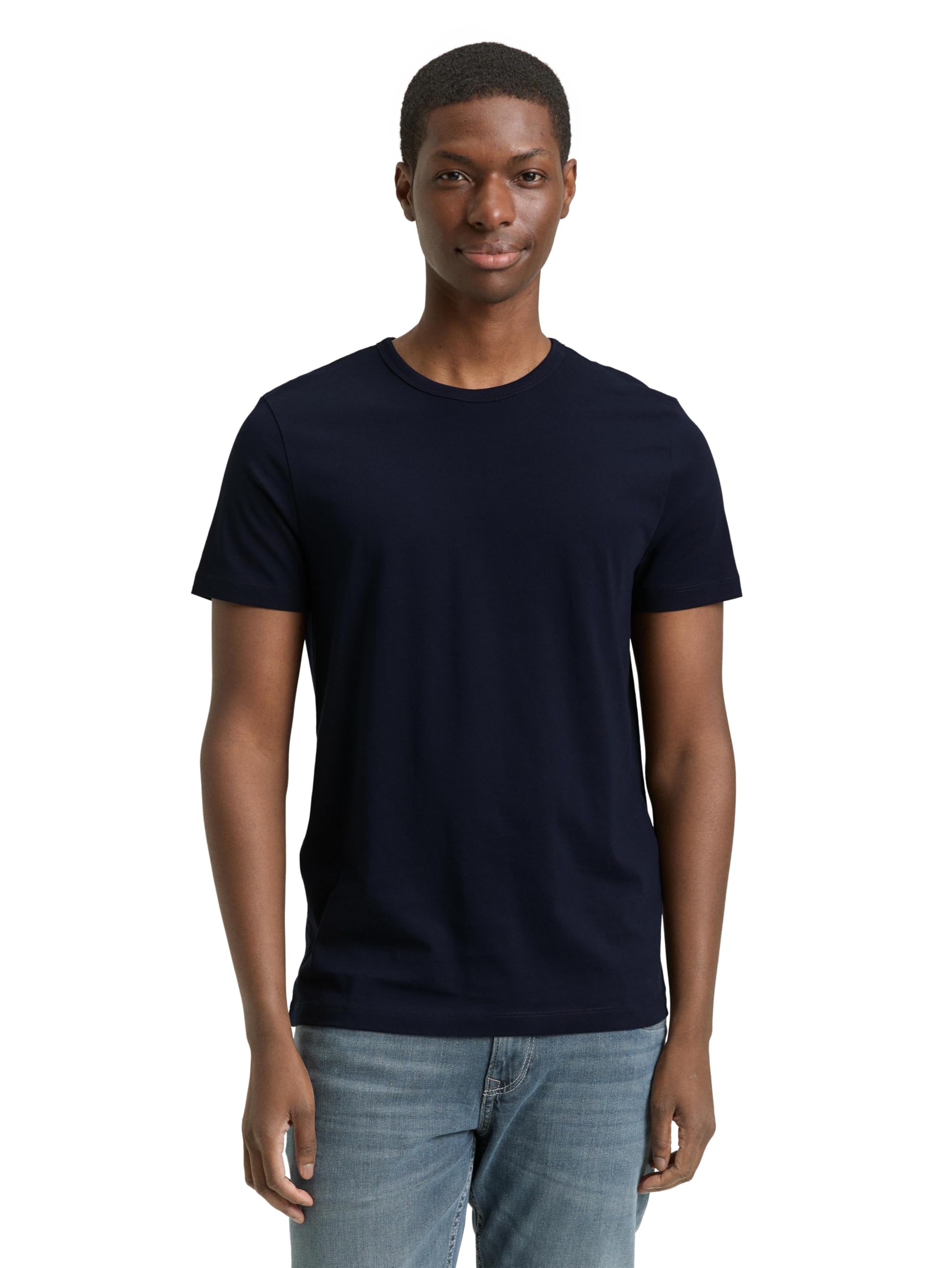 TOM TAILOR Denim Herren Slim Fit T-Shirt aus Baumwolle