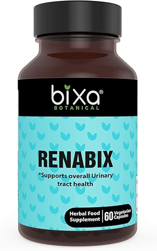 bixa BOTANICAL Renabix Cápsulas (extracto de Punarnava) Apoya la respuesta diurética y la salud general del tracto urinario 60 cápsulas vegetales,