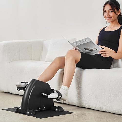 Miniatura 8 de VEVOR Ejercitador de pedal de bicicleta para debajo del escritorio, mini bicicleta estática para ejercicio de brazospiernas, ejercitador de pedal de