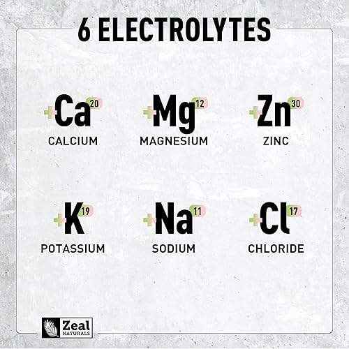 Miniatura 6 de Zeal Electrolyte Powder - 90 porciones Polvo de electrolitos Keto Cero azúcar, BCAA, vitaminas B Potasio, zinc, magnesio Bebida de recuperación