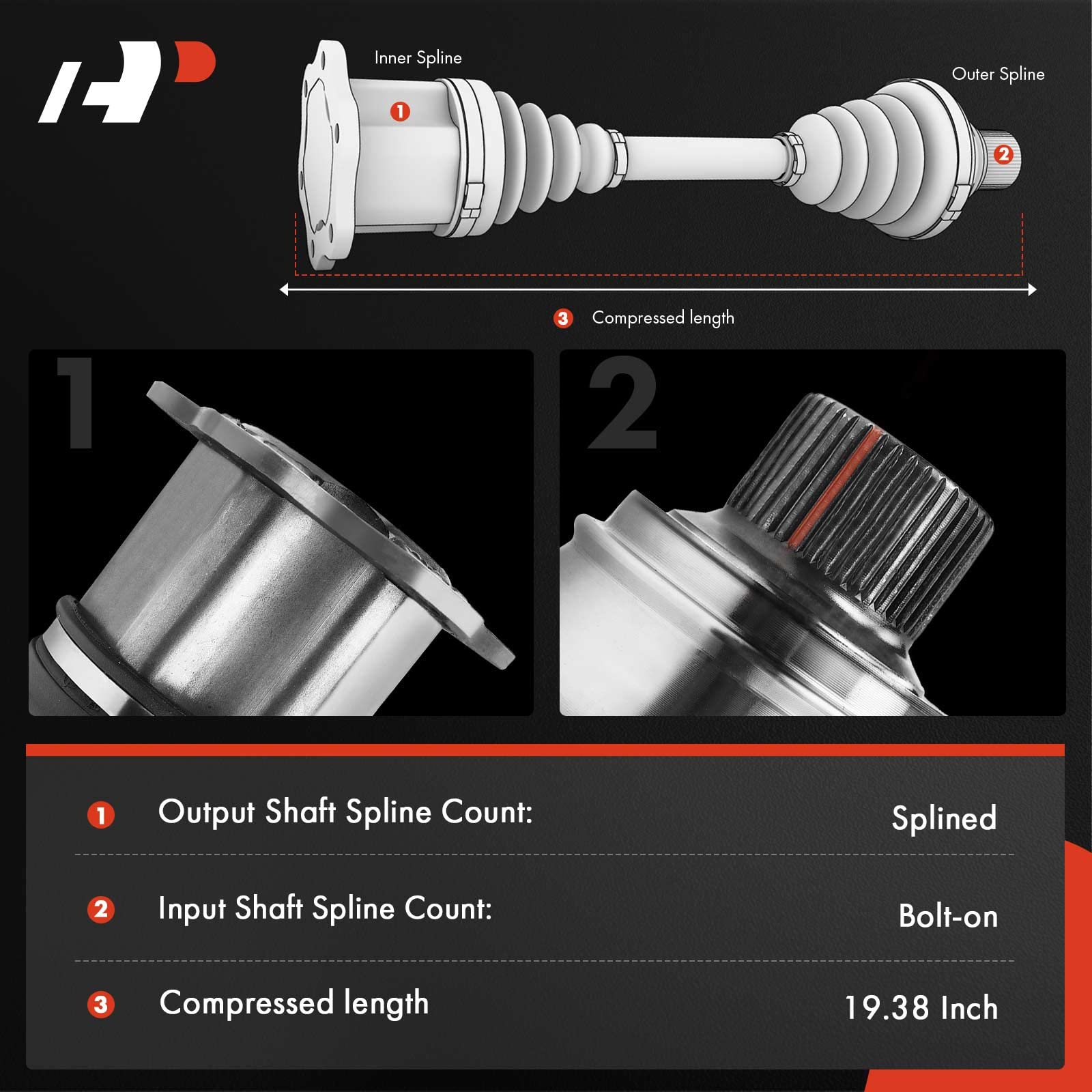 Amazon.com: A-Premium Pair (2) Front CV Axle Shaft Assembly