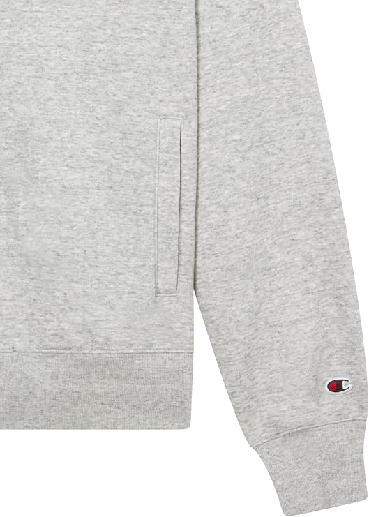 CHAMPION Men's Fleece tracksuit, set of full-zip sweater and straight hem joggers, front pockets and printed logo