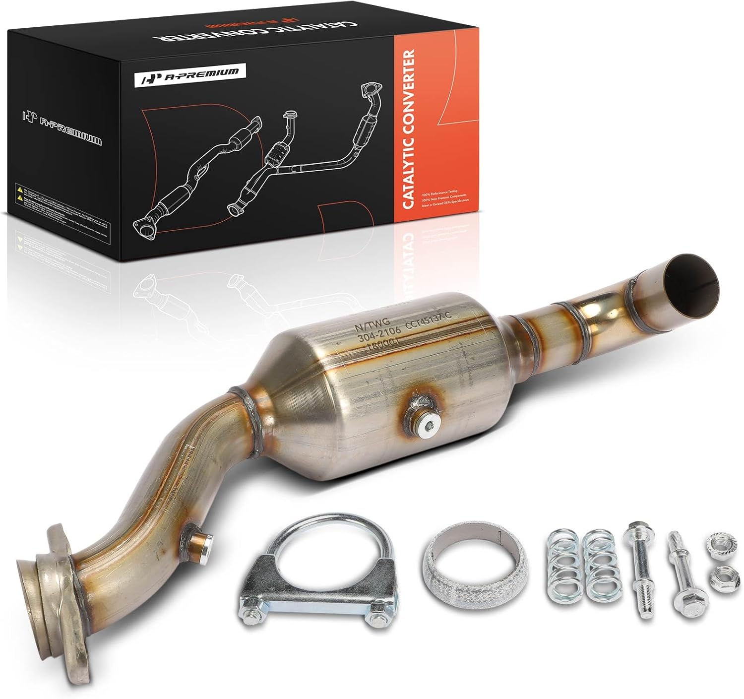 A-Premium Front Left Catalytic Converter Kit Direct-Fit Compatible with Ford Expedition 2018-2021 & Lincoln Navigator 2019-2021, E.P.A. Compliant