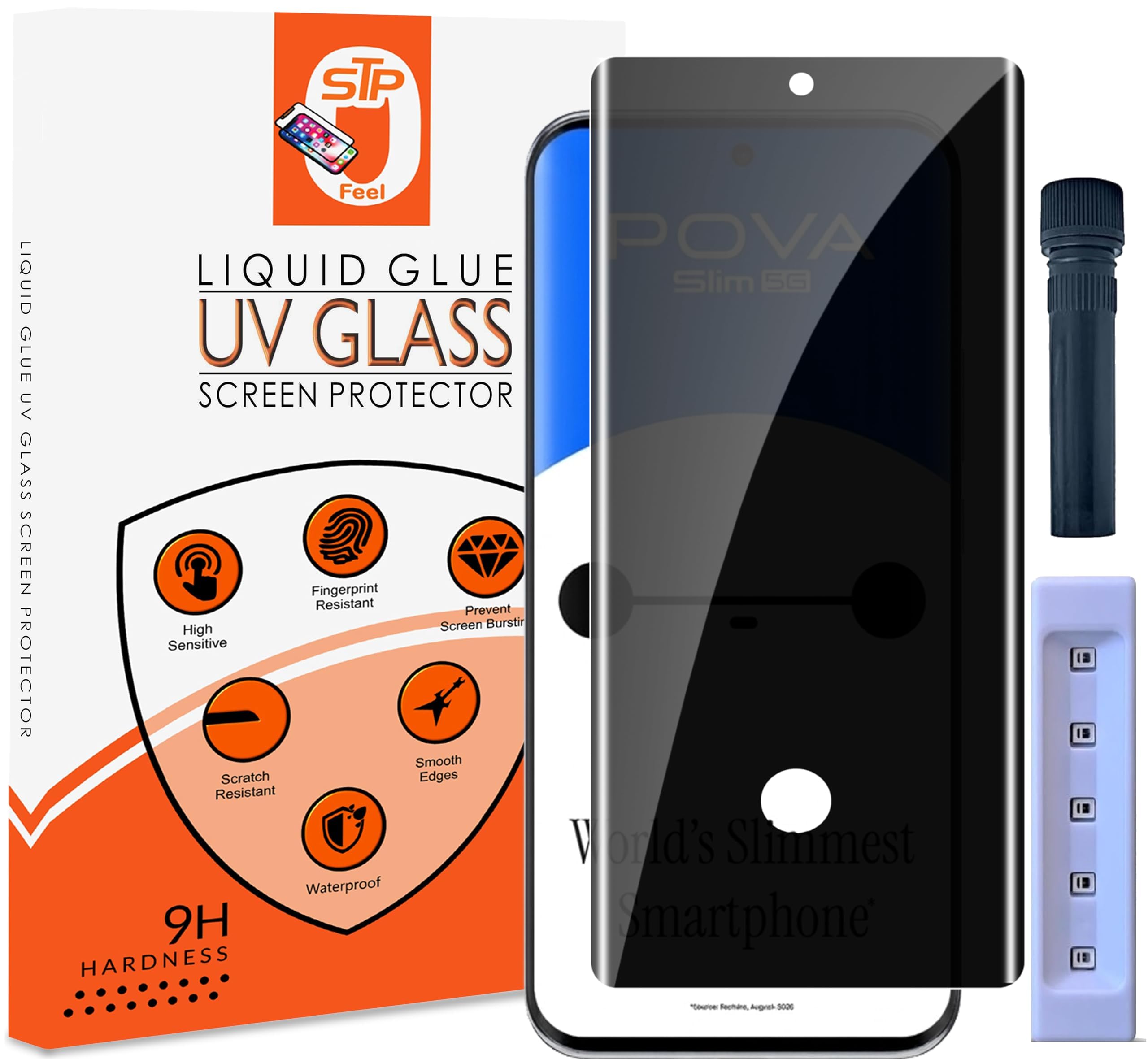 STP FEEL® Premium Grade Privacy Tempered Glass Screen Protector Guard Compatible For Oneplus Nord CE6 lite 5G (6.72 Inch, Pack of 1) Full Edge to Edge Coverage Anti-Spy/Anti-Peeping 9H Hardness — Amazon image 13