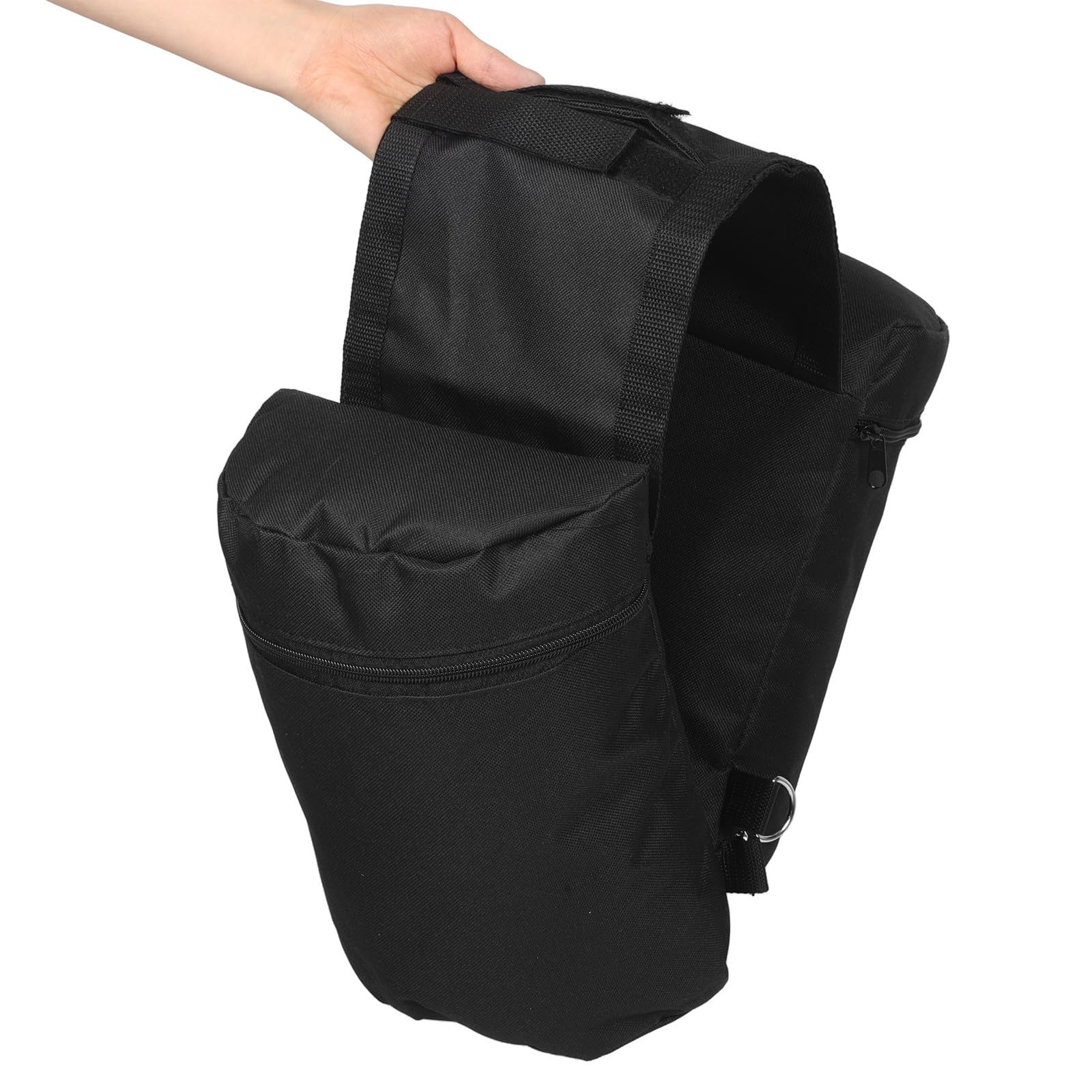 GALPADA Borsa per Bicicletta da Portapacchi Posteriore Oxford 600d Nero Scomparti Organizzati e Design Sicuro per Ciclismo Urbano e Outdoor