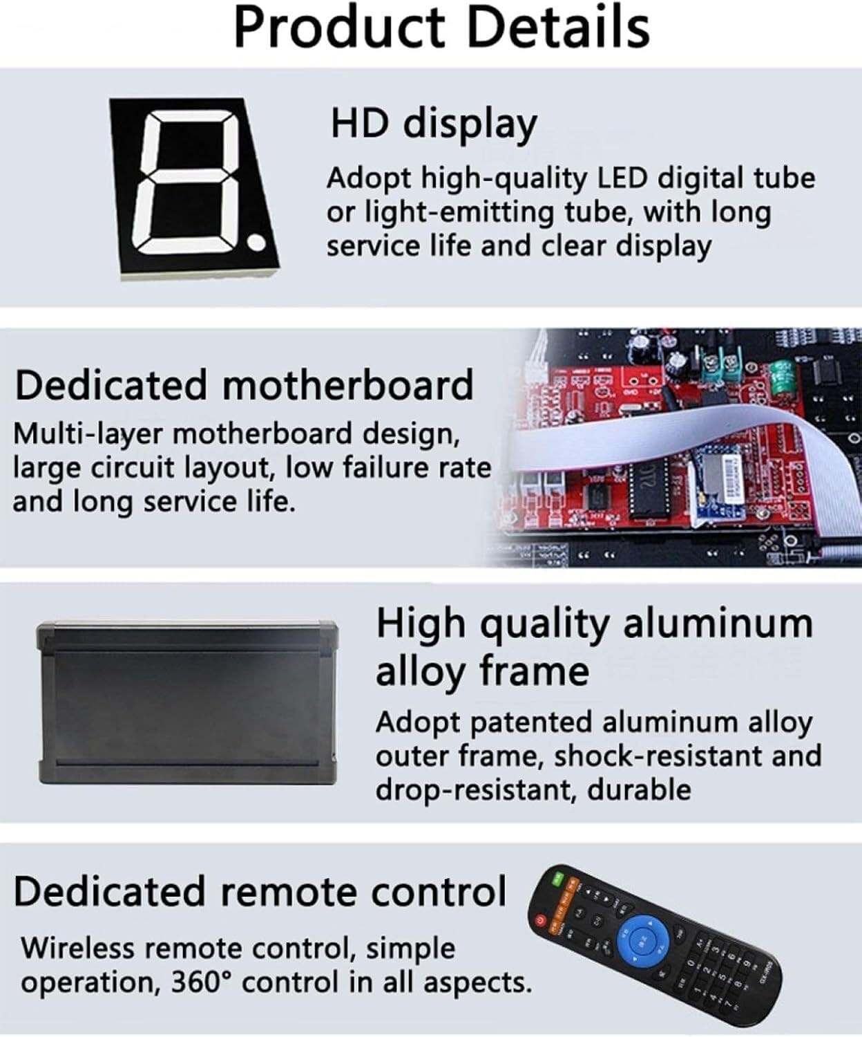 Basketball Scoreboard and Timer Electronic Portable Digital Scoreboard with Remote Wall Mounted Table Tennis Scorer