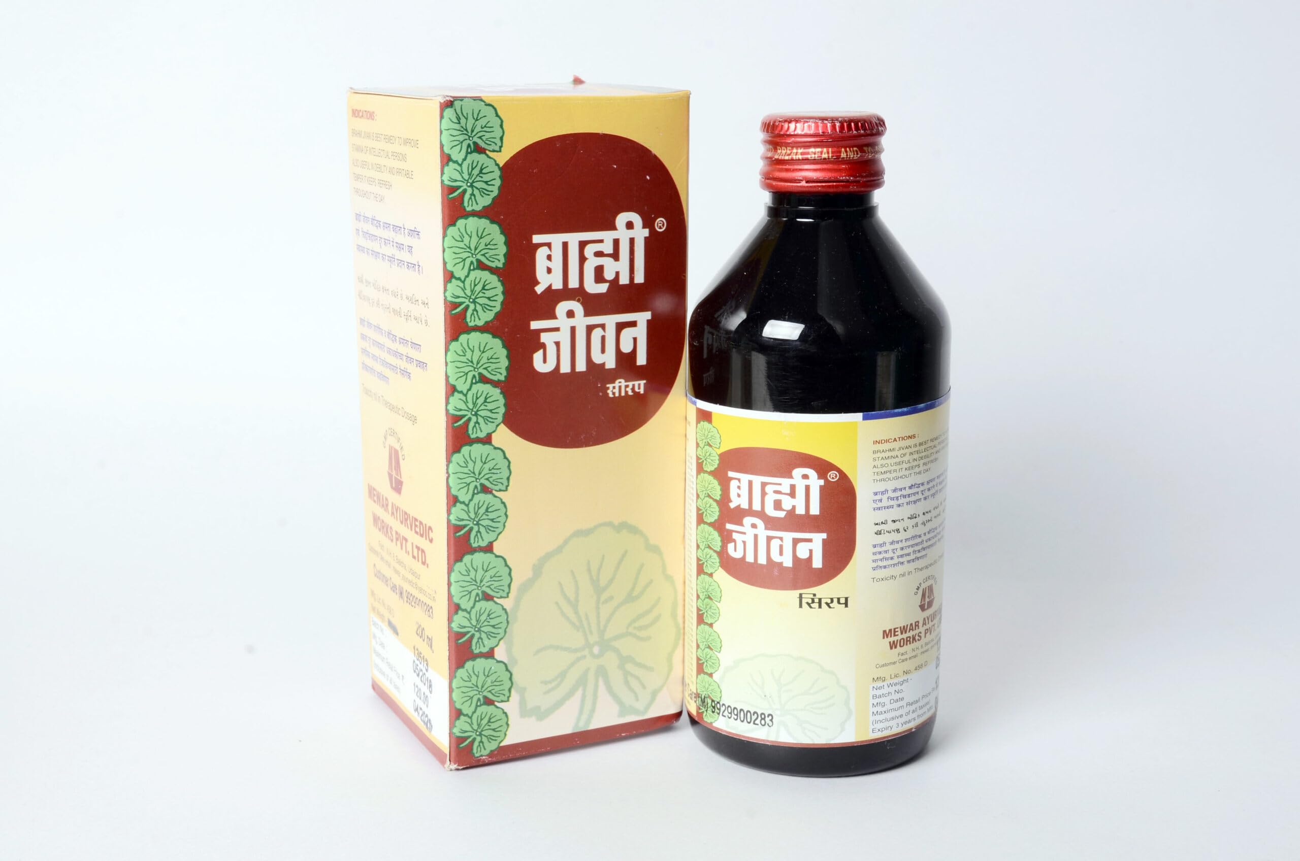 Buy Mewar Brahmi Jivan Syrup, Ayurvedic Brain Tonic, For