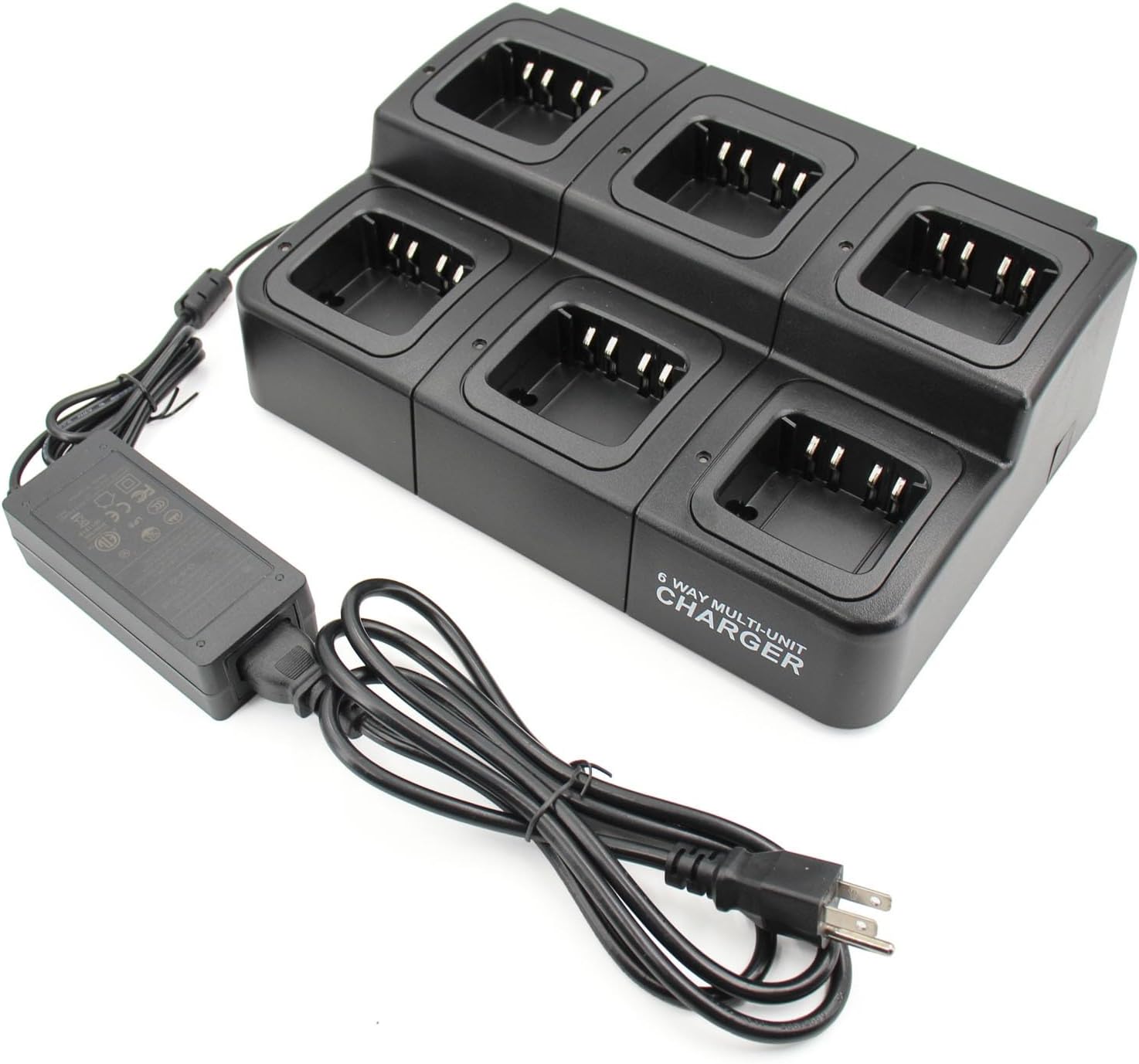 PMPN4284 NO-IMPRES Six-Way Multi Unit Charger for Motorola R7 XPR3500 XPR3500e XPR3300 XPR3300e XPR7550 XPR7550e XPR7580 XPR7350 XPR6350 XPR6550 APX4000 APX1000 Radio WPLN4226 WPLN4232